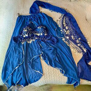 Women's Blue Belly Dance Costume